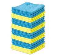 Rubberneck Juego de 24 Paños de Microfibra - 32 x 32 cm - Paños de Limpieza, Color Amarillo y Azul