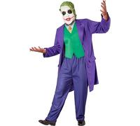Rubies- Batman The Dark Knight Joker Deluxe Adult Sized Costume Gorros, máscaras y accesorios para fiesta, Multicolor, XL (888632