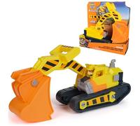 Rubble & Crew, Bulldozer de Rubble, con Herramientas Desmontables, Vehículo de Juguete con Personaje, Juguetes de La Patrulla Canina para Niños y Niñas, 3+ Años
