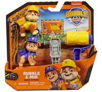 RUBBLE & CREW - PACK FIGURAS RUBBLE Y MIX + ARENA MÁGICA KINETIC SAND + ACCESORIOS CONSTRUCCIÓN - Patrulla Canina Juguetes - Juegos Infantiles - 6066686 - Juguetes Niños 3 años +