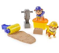 RUBBLE & CREW - PACK FIGURAS RUBBLE Y MIX, ARENA MÁGICA KINETIC SAND Y ACCESORIOS CONSTRUCCIÓN - Patrulla Canina Juguetes - Juegos Infantiles - 6066686 - Juguetes Niños 3 años + - Regalo Niño 3 años +