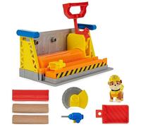 Rubble & Crew - Pack Taller CONSTRUCCIÓN + Figura Rubble + Arena MÁGICA DE Kinetic Sand + Accesorios - Patrulla Canina Juguetes - Juegos Infantiles - 6067082 - Juguetes Niños 3 años +
