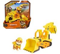 Rubble & Crew - Pack Tractor Excavadora y Figura Rubble - Patrulla Canina Juguetes - Juguetes Niños 3 años + - Regalos Niño 3 años +