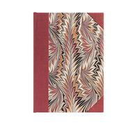 Rubedo (Cockerell Marbled Paper) Midi Lined Hardcover Journal: Hardcover, 120 gsm, ribbon marker, memento pouch, elastic closure