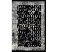 Ruben: Personalized Custom Name Journal Notebook with Positive Personality Adjectives to describe Ruben's character traits, great gift idea for Boys and Men