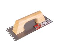 Rubi R65984 Peine de Acero 28cm Mango Madera para Morteros Cola y Cerámica Formato Mediano