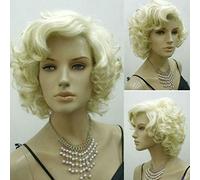Rubias Moda Rizado Peluca Cosplay Pelo Pelucas Llenas Estilo Caliente Corto