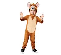 Rubies 10009314T000 - Disfraz de Jerry para niños pequeños, disfraz de Tom para niños, niñas, marrón, 3-4 años, Halloween