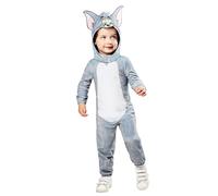 Rubies 10009334T000 - Disfraz de Tom Jerry para niños, niñas, gris, 3-4 años, Halloween