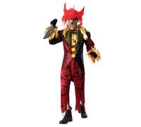 Rubies 301573XL000 Crazy Clown - Disfraz de payaso loco para adultos, para hombre, mujer, multicolor, talla XL, Halloween, Halloween