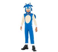 Rubie's 3016019-10000 Sonic - Disfraz clásico para niños, niñas, azul, 9-10 años