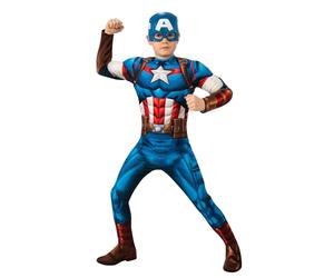 Rubies 301730XS Disfraz infantil del Capitán América, multicolor, 5-6 años, Halloween, Halloween
