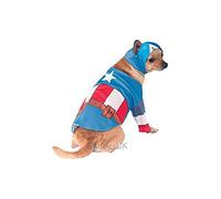 Rubies 580070S - Disfraz Oficial de Capitán América para Perro de Mascotas, tamaño pequeño