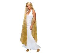 Rubies, 60" Long 60" Long Lady Godiva Rapunzel Blonde Wig Fancy Dress (peluca), Color Dorado; Tamaño Único