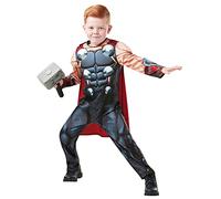 Rubies 640836M Disfraz infantil de Marvel Avengers Thor Deluxe para niños, mediano, negro