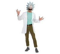 Rubies 703124S - Disfraz de Rick para adultos, disfraz de Morty, para hombre, multicolor, talla S para Halloween