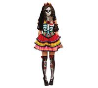 Rubies 810622XL000 - Disfraz genérico de esqueleto del Día de los Muertos para adultos, multicolor, 18-20