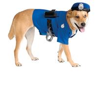 Rubie'S 885945X - Disfraz Oficial de policía para Perro, Azul, Talla XL para Halloween