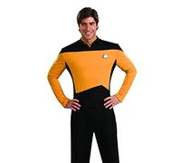 Rubies 888980L LT Operations Deluxe Uniform Star Trek Disfraz para adultos, hombre, negro, dorado, talla L, Halloween, Halloween