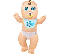 Rubies 96 inch Adult Baby BOY GIRL Inflatable Costume (With Reversible Bib), Gender Reveal, Baby Shower, One Size for themed parties and Halloween