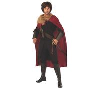 Rubies Adult Brown & Red Medieval King Costume Set (Extra Large) - Authentic Des
