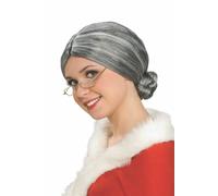 Rubies Antiguo Mujer Abuela Mrs. Claus Gris Moño Peluca Adulto Halloween 50830