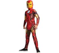 RUBIES - Avengers Oficial - Disfraz clásico Iron Man para niños, talla 5-6 años, 105 a 116 cm, traje de combinación roja y amarilla y máscara, para Halloween, carnaval, ideal como regalo de Navidad