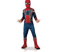 RUBIE'S AVENGERS oficial - Disfraz clásico para niños IRON SPIDER. Disfraz SpiderMan completo talla 7-8 años con combinación de cubrebotas y capucha de la película Avengers Infinity War