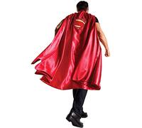 Rubies- Batman Deluxe Superman Cape Dawn of Justice-BATMN V SPMN Accesorios para Disfraces, Liso, Color Rojo, Talla única (Rubie'S 32683)