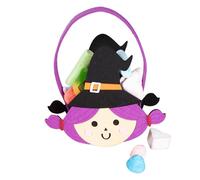 Rubies Bolsito fieltro portacaramelos Bruja para niños y niñas, Accesorio, Complemento para disfraz, Truco o Trato para Halloween, Carnaval y Fiestas