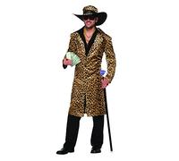 Rubies Bristol Novelty Disfraz de proxeneta llamativo con chaqueta y sombrero de leopardo, multicolor, Chest Size 42-44-Inch (AC78886)