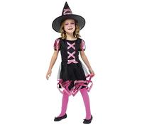 Rubies Bruja Cuca Rosa para niñas, Vestido y sombrero, Oficial Halloween, Carnaval, Cumpleaños y Fiestas