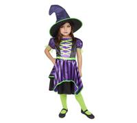 Rubies Bruja Cuqui para niñas Vestido y sombrero, Licencia Oficial, para Halloween, Terror, Cosplay, Carnaval