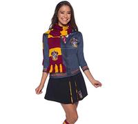 Harry Potter Rubies Bufanda Gryffindor para mujer, hombre, niño y niña, Talla única, Multicolor con emblema Gryffindor, Oficial regalar, cumpleaños, navidad, carnaval y halloween