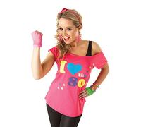 Rubie's Camiseta Oficial con Texto en inglés I Love The 80's - Talla pequeña