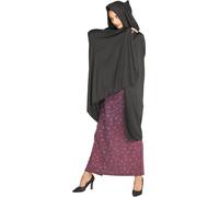 Rubies Costume Co - Disfraz con capucha de 3/4 de longitud, Negro, talla única