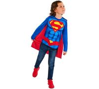 RUBIE'S DC Comics - Top de disfraz con capa superman para niños, talla única, 5-8 años, Halloween