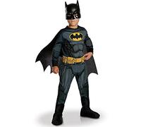 RUBIES - DC Oficial - BATMAN - Disfraz clásico para niños - Disfraz con mono impreso, cinturón, cubrebotas, capa desmontable y máscara de PVC incluida