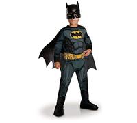 RUBIES - DC Oficial - BATMAN - Disfraz clásico para niños - Disfraz con mono impreso, cinturón, cubrebotas, capa desmontable y máscara de PVC incluida