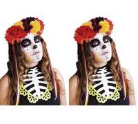 Rubies Diadema de lujo Katrina con rosas Día de los Muertos, multicolor, Talla única (Rubie's Spain S4349) (Paquete de 2)