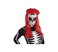 Rubies - Diadema Katrina con Rosas Día de los Muertos, Color Rojo, Talla única (S4351)