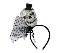 RUBIE'S- Diadema para Adulto, diseño de Calavera con Lentejuelas Purpurina, Color negro, talla única (Rubies 156646)