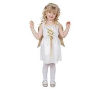 Rubies Disfraz Ángel Deluxe para niñas, Angelita navideña, Vestido con alas y guirnalda para la cabeza, Navideño, Belén de Navidad, para funciones escolares, Eventos Navideños, Pesebre