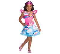 Rubies Disfraz Barbie Dreamtopia para niñas, Vestido impreso, alas desmontables y tiara, Oficial Barbie Mattel para Carnaval, Halloween, Navidad y cumpleaños