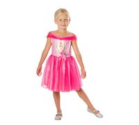 Rubies Disfraz Barbie OPP barato para niñas, Vestido satinado, Oficial Barbie Mattel para Carnaval, Halloween, cumpleaños, regalos