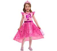 Rubies Disfraz Barbie Princesa con accesorio, Vestido y tiara, Licencia Oficial Mattel, Talla 4 a 6 años para Carnaval, cumpleaños, fiestas, regalos y navidad