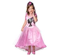 Rubies Disfraz Barbie Princesa para niñas, Vestido rosa con lentejuelas y tiara, Oficial Mattel Barbie para navidad, carnaval, cumpleaños y halloween