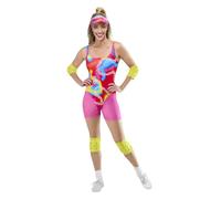 Rubies Disfraz Barbie Rollerskate para mujer, Leotardos con short adjunto, visera, coderas y rodilleras, Licencia Oficial Mattel para Carnaval, despedidas, cosplay, fiestas y Carnaval