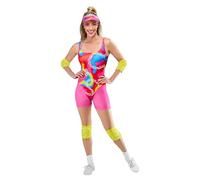 Rubies Disfraz Barbie Rollerskate para mujer, Leotardos con short adjunto, visera, coderas y rodilleras, Licencia Oficial Mattel para Carnaval, despedidas, cosplay, fiestas y Carnaval