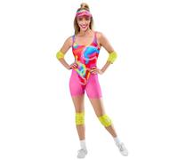 Rubies Disfraz Barbie Rollerskate para mujer, Leotardos con short adjunto, visera, coderas y rodilleras, Licencia Oficial Mattel para Carnaval, despedidas, cosplay, fiestas y Carnaval